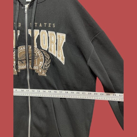 Rue 21 - Men's Long Sleeve Hooded Sweatshirt - Black - Large - Picture 3 of 14